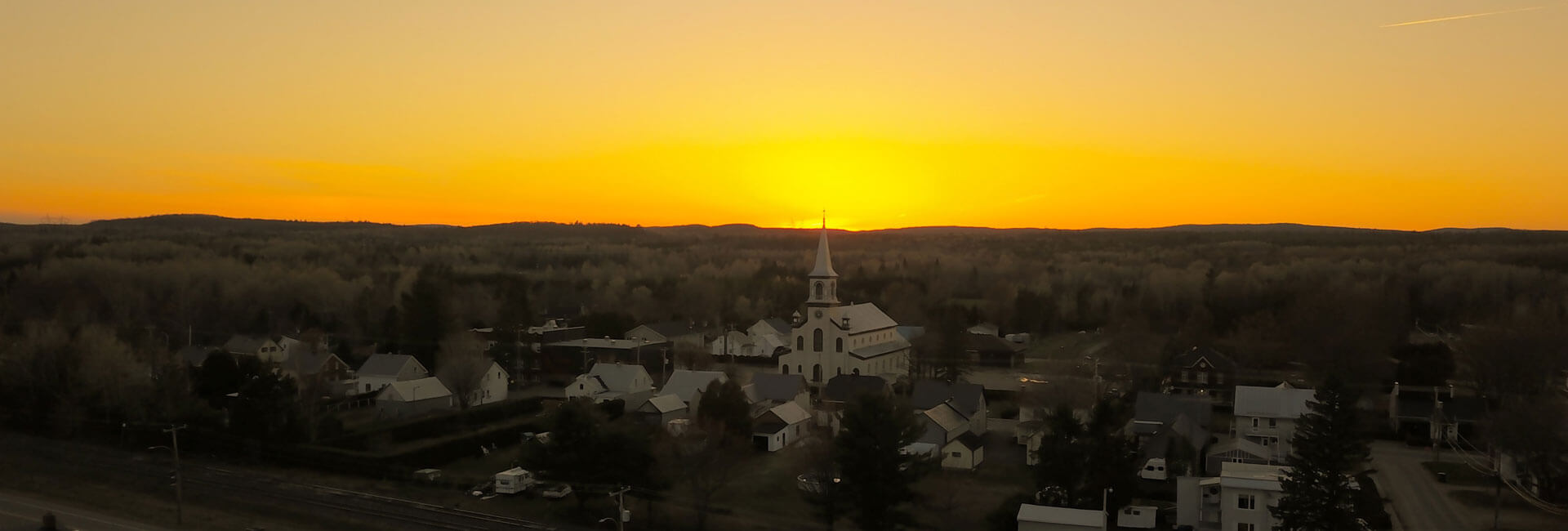 Charette : Coucher de soleil